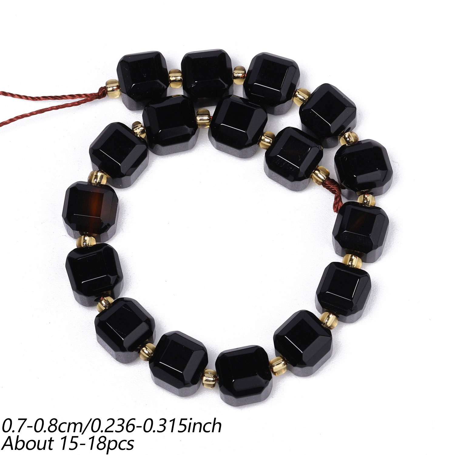 7-8mm Natural Stone Garnet Loose Beads for DIY Jewelry Making
